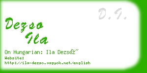 dezso ila business card